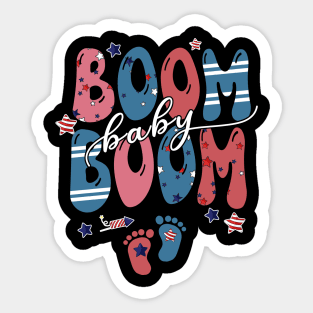 4th of July pregnantcy mom Sticker